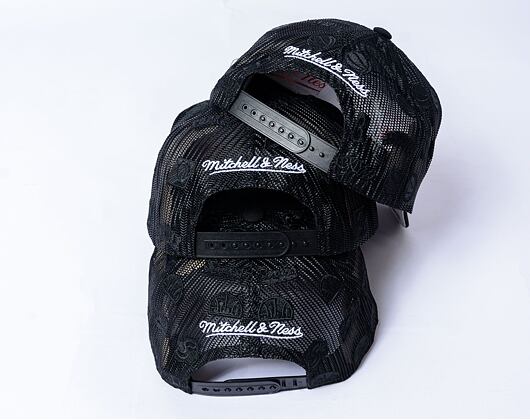 Kappe Mitchell & Ness - NBA Monogram Trucker Brooklyn Nets Black