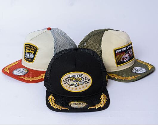 Kappe New Era - Golfer Motorsport Retro Trucker - Black