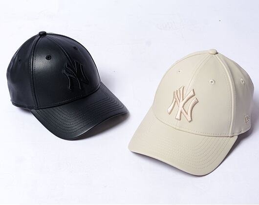 Damen Kappe New Era - 9FORTY Faux Leather - NY Yankees - Stone
