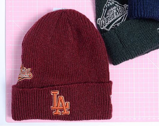Mütze New Era - Knit Medium MLB Ws Patch Beanie - LA Dodgers - Cardinal