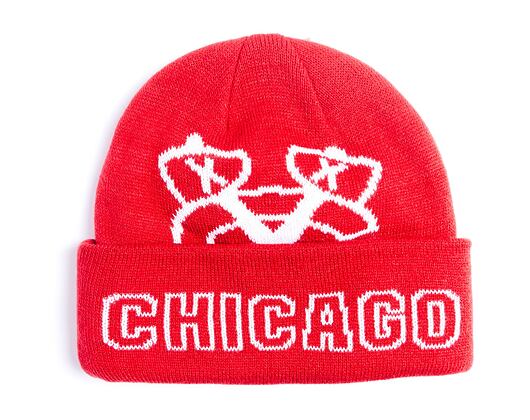 Mütze Mitchell & Ness - K.O. Knit  - Chicago Blackhawks - Red