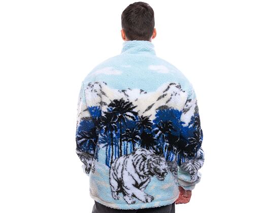 Jacke Karl Kani Metal Signature Ice Tiger Teddy Troyer black/off white/light grey