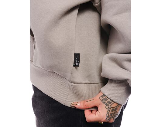 Damen Pullover Karl Kani Woven Signature Glitter OS Hoodie light grey