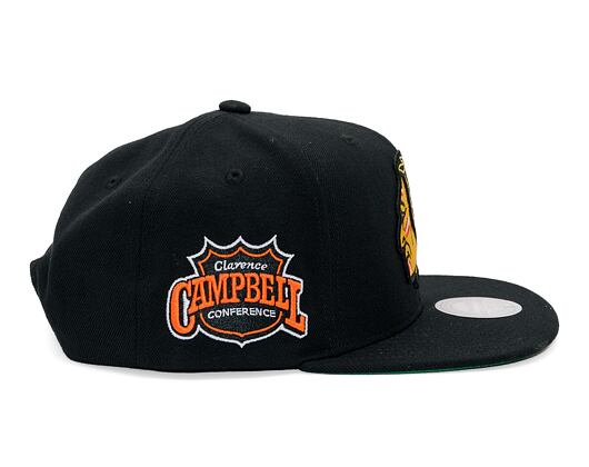 Kappe Mitchell & Ness - Conference Patch Snapback Vntg - Chicago Blackhawks - Black
