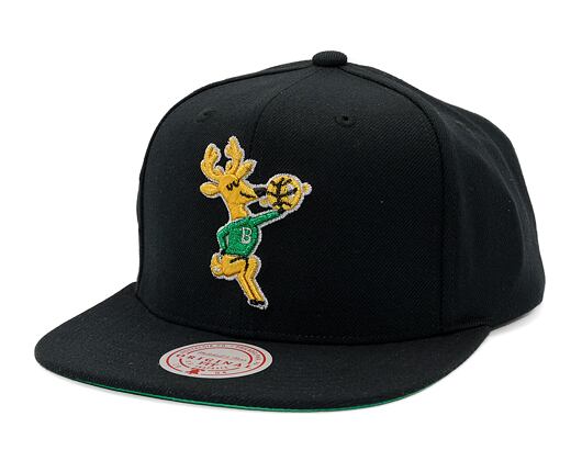 Kappe Mitchell & Ness - Shine On Snapback Hwc - Milwaukee Bucks - Black