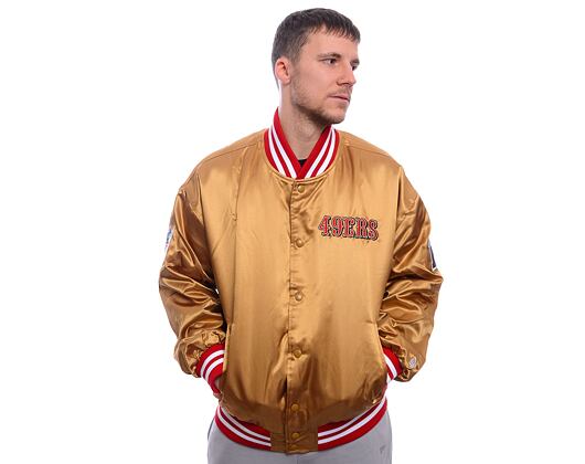 Jacke New Era - NFL Satin Bomber - San Francisco 49ers - BRZ / Scarlet