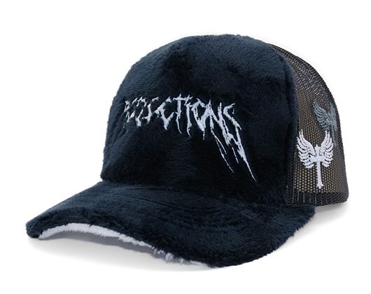 Kappe Reflection Luxury Fuzzy Trucker - Black Midnight Contrast