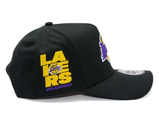 Kappe New Era - NBA Side Patch 9FORTY A-Frame - LA Lakers - Black