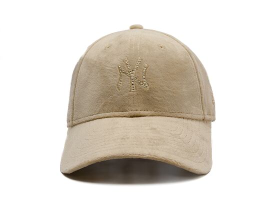 Damen Kappe New Era - MLB Diamante Velour 9FORTY - NY Yankees - Stone