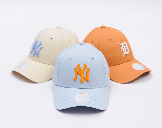 Damen Kappe New Era - MLB Essential 9FORTY - NY Yankees - Pastel Blue / Orange Glaze