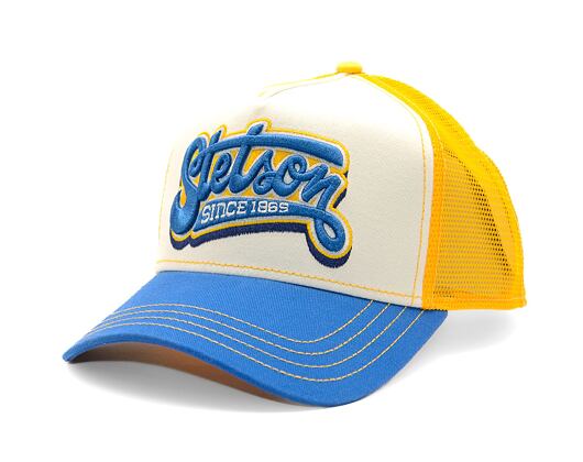 Kappe Stetson - Trucker Cap Lettering - Blue/White