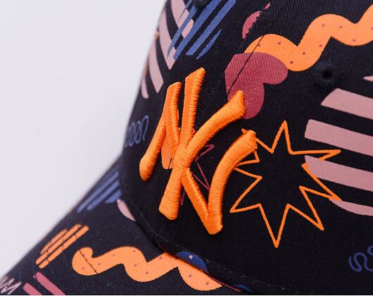Kinderkappe New Era - MLB Kids Print 9FORTY - NY Yankees - Navy / Papaya Orange
