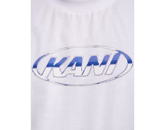 T-Shirt Karl Kani - Woven Signature Chrome Logo Crop Tee - white