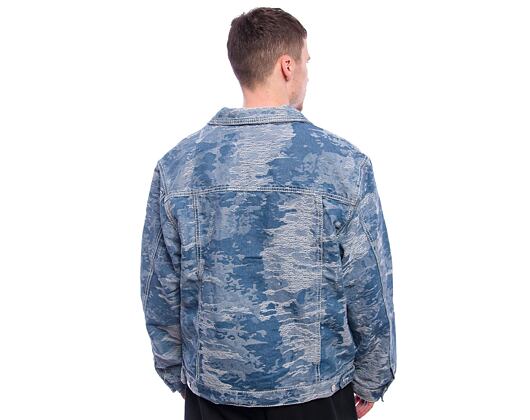 Jacke Karl Kani - Og K Distress Camo Os Denim Jacket - medium blue