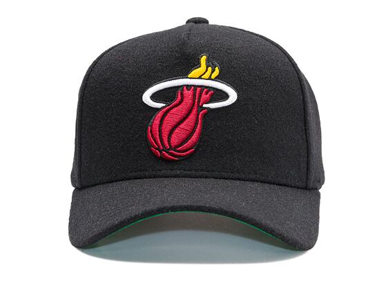 Kappe Mitchell & Ness - Miami Heat - Kicking Wool Pro Strapback - Black