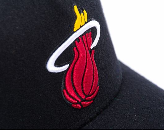 Kappe Mitchell & Ness - Miami Heat - Kicking Wool Pro Strapback - Black