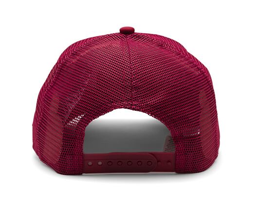 Kappe New Era - Branded Oval Foam Patch 9FORTY Trucker - White / Cherry