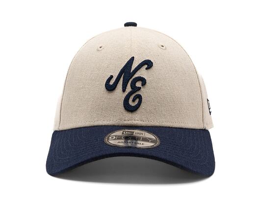 Kappe New Era - Branded Linen 9FORTY - Stone / Navy