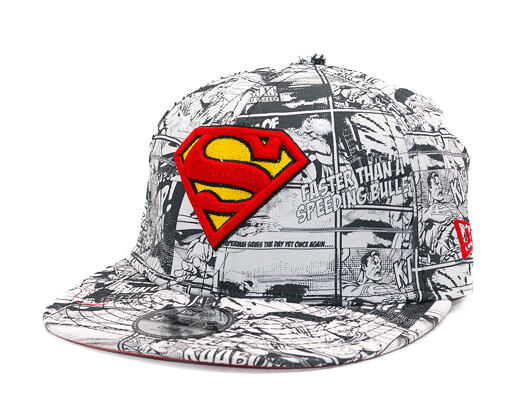Kinder Kappe New Era - WARNER BROS DC Print 9FIFTY - Superman - Scarlet / Black