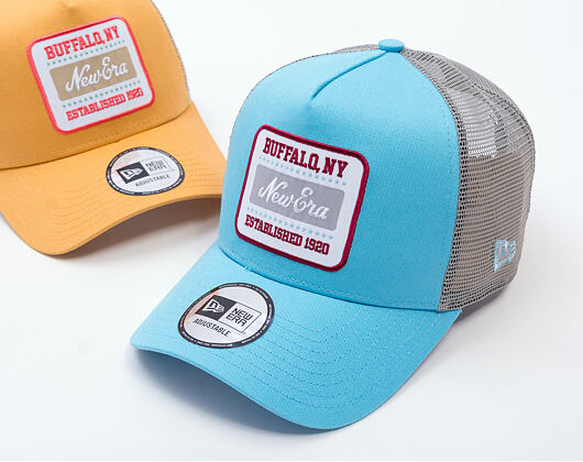 Kappe New Era - Branded Buffalo Patch 9FORTY Trucker - Blue