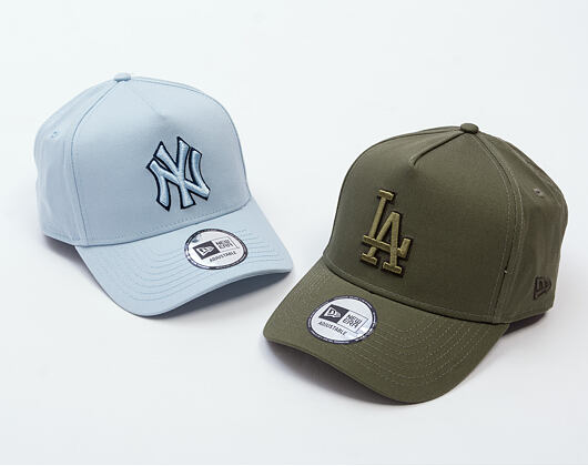 Kappe New Era - MLB Tonal Outline 9FORTY A-Frame - LA Dodgers - New Olive