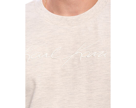 T-Shirt Karl Kani - Autograph Heavy Jersey Boxy Melange Tee - Beige