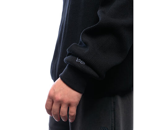 Pullover New Era - Branded Waffle Oversized Crewneck - Black