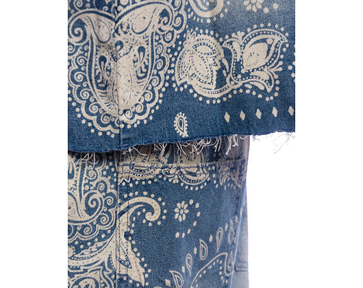 Trikot Karl Kani - Kani Paisley Denim Baseball Shirt - Blue