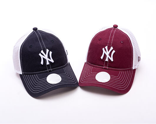 Damen Kappe New Era - MLB Washed & Mesh 9TWENTY - NY Yankees - Burgundy