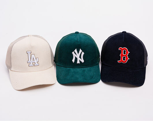 Kappe New Era - MLB Seasonal Cord 9FORTY Trucker - NY Yankees - Dark Green