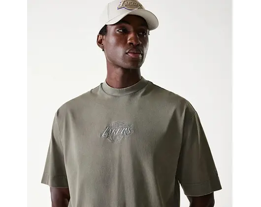T-Shirt New Era - NBA Washed Box Tee - LA Lakers - Grey