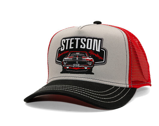 Kids Kappe Stetson - Trucker Cap Garage American Heritage - Black/Grey