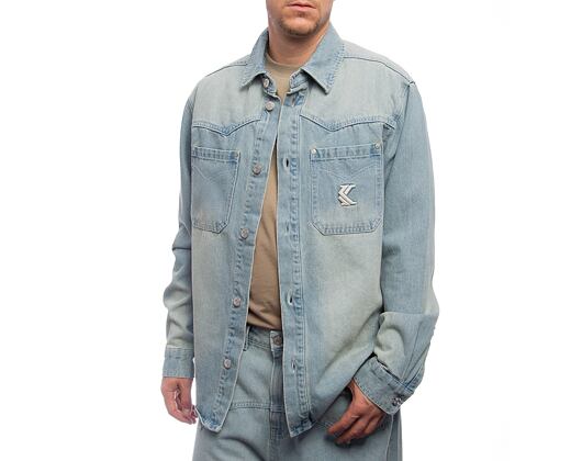 Hemd Karl Kani - Og K Western Denim Overshirt - Blue