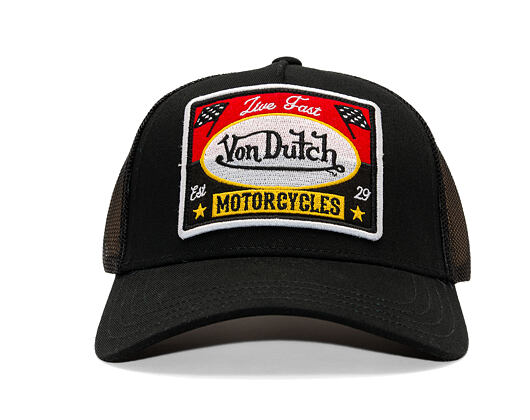Kappe Von Dutch - Trucker - Live Fast - Schwarz/Schwarz