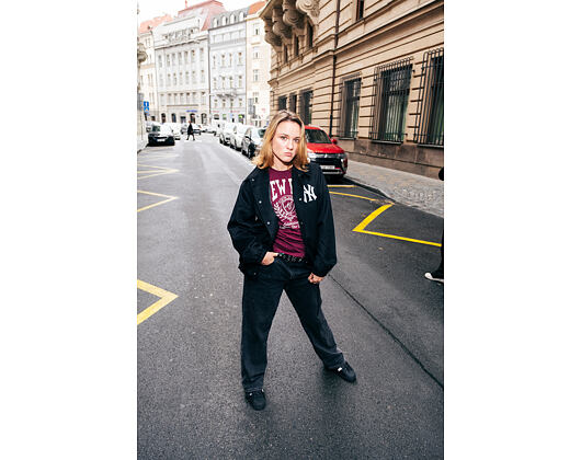 Damen T-Shirt New Era - Crest Tee Regular - Burgundy