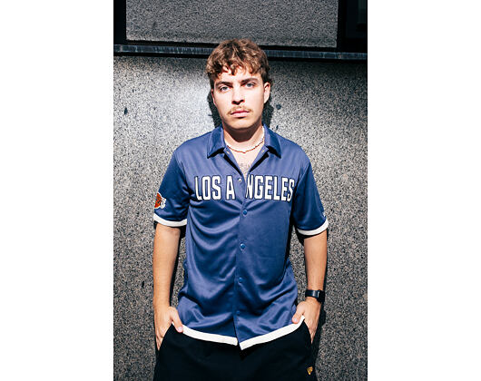 Trikot New Era - NBA Button Jersey Shirt - LA Lakers - Muted Indigo