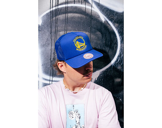 Kappe Mitchell & Ness - Evergreen Trucker - Golden State Warriors - Blue