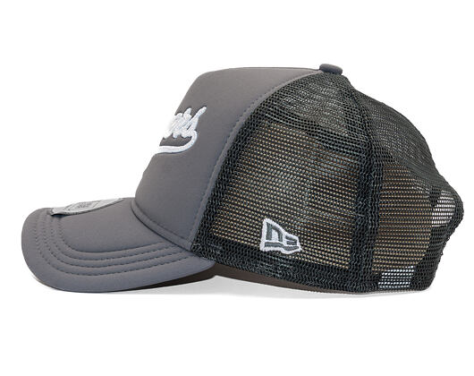 Kappe New Era - MLB Foam Script 9FORTY Trucker - LA Dodgers - Graphite