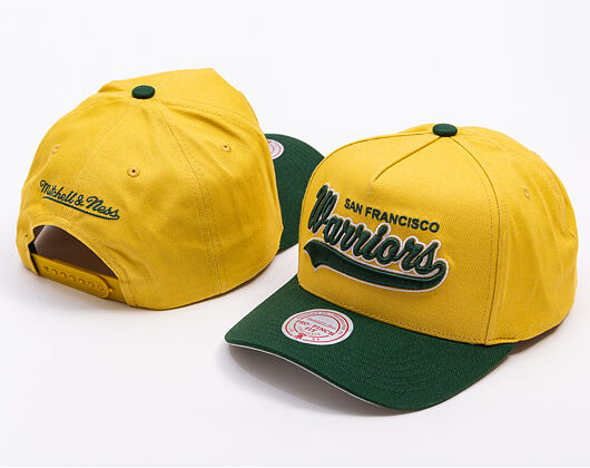 Kappe Mitchell & Ness - Harvest Gold Pro Crown - Golden State Warriors - Gold/Green