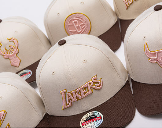 Kappe Mitchell & Ness - Blush Sand Classic Red - LA Lakers - Sand/Brown