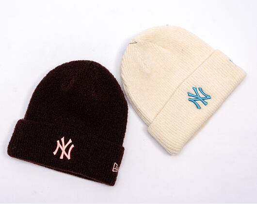 Damen Mütze New Era - MLB Wide Cuff Beanie - NY Yankees - Burgundy / Royal