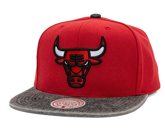 Kappe Mitchell & Ness - NBA Denim Patchwork - Chicago Bulls - Red