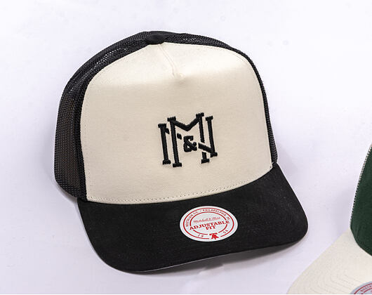 Kappe Mitchell & Ness - Branded Icon Trucker - Off White-Black