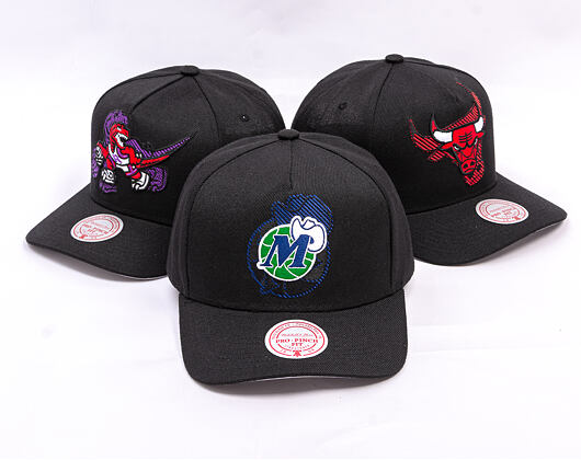 Kappe Mitchell & Ness - NBA Tilted Pro Snapback Hwc - Dallas Mavericks - Black