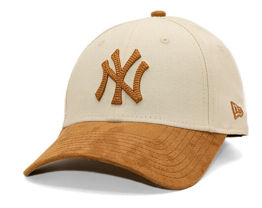 Damen Kappe New Era - MLB Faux Suede 9FORTY - NY Yankees - Cream / Camel