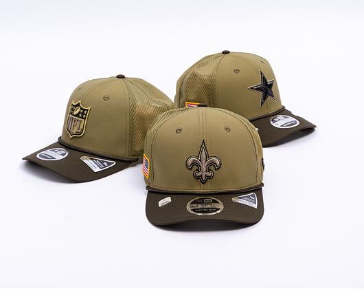 Kappe New Era - NFL25 "Salute to Service" - 9SEVENTY Stretch-Snap - New Orleans Saints 