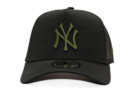 Kappe New Era - MLB Essential 9FORTY Trucker - NY Yankees - Black / Rifle Green