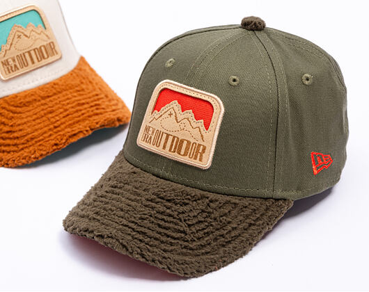 Kinder Kappe New Era - Branded Kids Outdoor 9FORTY - Olive / Orange