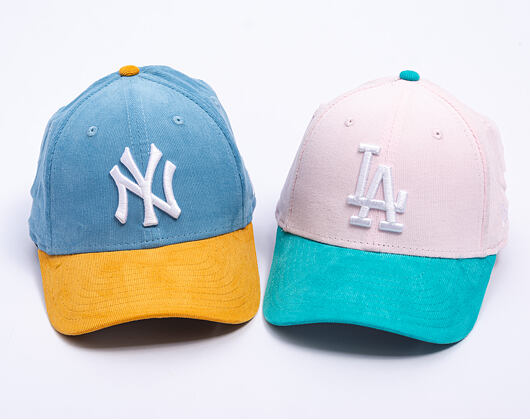Kinder Kappe New Era - MLB Kids Cord 9FORTY - LA Dodgers - Light Pink / Mint