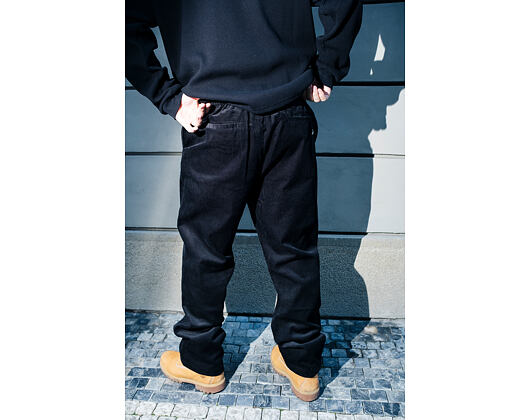 Hose New Era - Branded Cord Chino Pants - Black